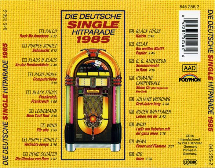 1990 - VA - Die Deutsche Single Hitparade 1985 - Back.bmp