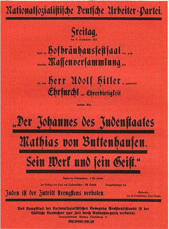 Nazistowskie plakaty - Nazi Poster - 1921.jpg